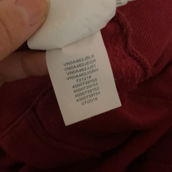 Vans Burgundy Hooded Sweatshirt- small - Picture 7 of 8